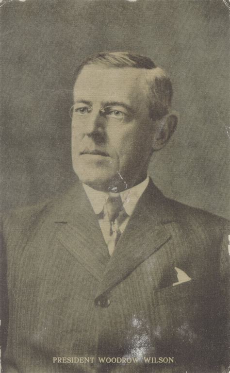 Handcolored Portrait Of President Woodrow Wilson