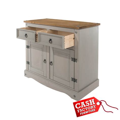 Mews corona 2 door 2 drawer small sideboard, mexican pine 4.5 out of 5 stars50 seconique corona 2 door 5 drawer sideboard, grey/distressed waxed pine, 809.95 x 3.95 x 49.95 cm 3.8 out of 5 stars14 Corona Grey Small Sideboard - Cash Factory Furniture