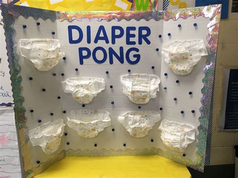 Diaper Pong Game For Baby Shower Men Baby Shower Games Boy Baby