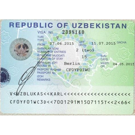 Uzbekistan Visa Information Visa Information International Tourism Uzbekistan
