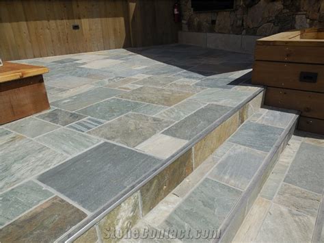 Exterior Deck Slate Tile Install From United States