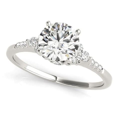 Accented 3 Stone Engagement Ring Custom Engagement Rings Valeria