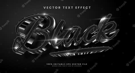 Premium Vector Black Editable Text Style Effect Vector Text Effect