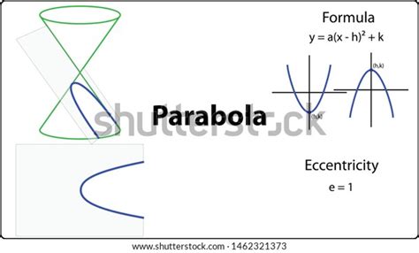Conic Sections Parabola Formula Eccentricity Stock Vector Royalty Free