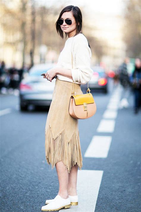 20 Chic Ways To Wear Suede Skirts Pretty Designs