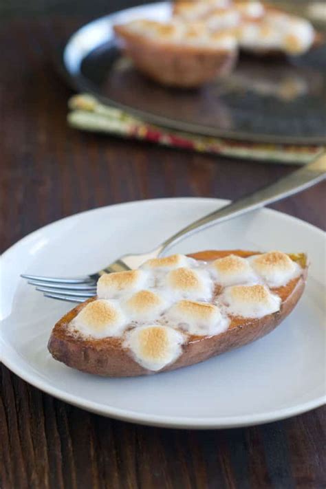 Baked Sweet Potatoes With Marshmallows Thecookful