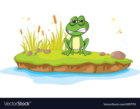 Angry Cartoon Frog Royalty Free Vector Image Vectorstock