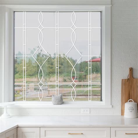 Allure Leaded Glass See Throughclear Window Film Static Cling
