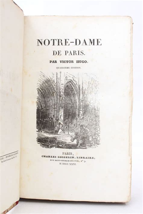 Hugo Notre Dame De Paris First Edition Edition