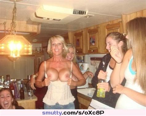 Blond Mom Showed Tits At The Party Amateur Milf Mom Wife Blonde