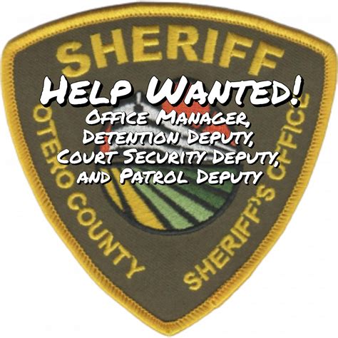 Seco News Otero Sheriff Help Wanted Multiple Positions