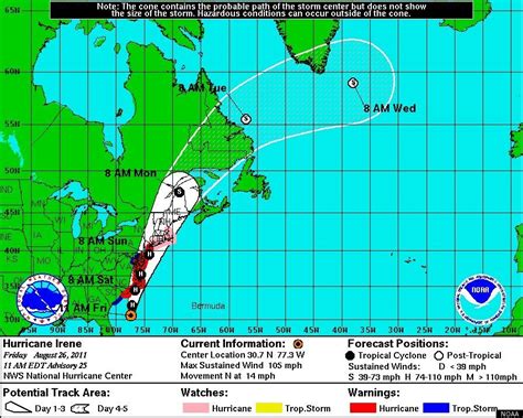 Hurricane Irene 2011 Path Where Is The Storm Going Maps Huffpost