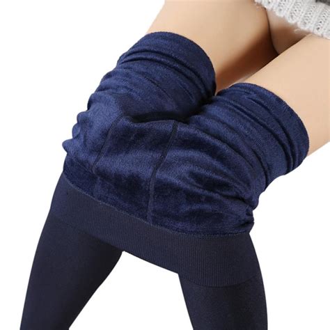 Buy Women Winter Thick Warm Fleece Lined Thermal Stretchy Legging Push Up Pants