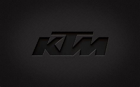 Download Wallpapers Ktm Carbon Logo 4k Grunge Art Carbon Background
