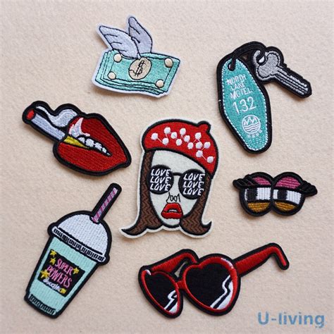 1pcs Mix Popular Patches For Clothing Iron On Embroidered Sew Applique
