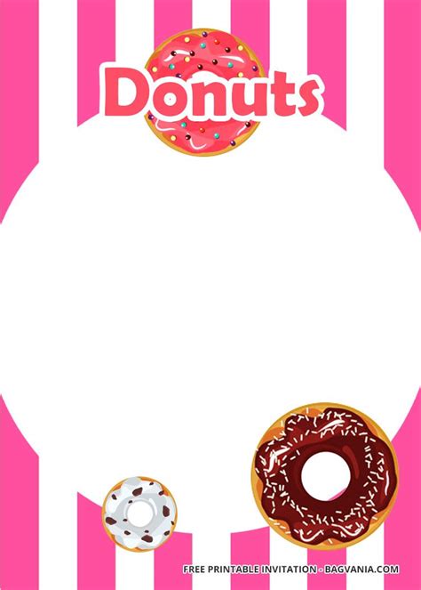 Free Printable Donuts Birthday Invitation Templates Donut Invitation