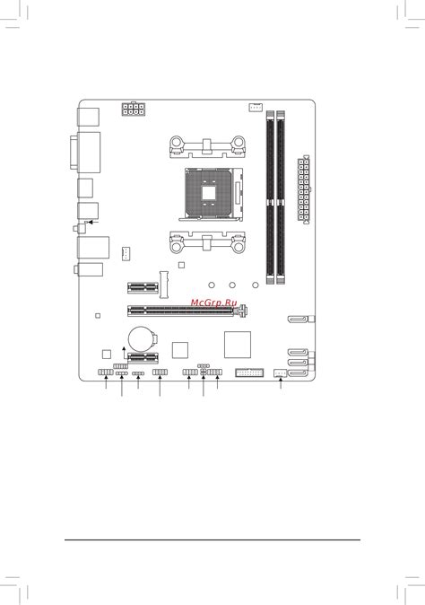 Gigabyte B550m S2h 441 B550m S2h Motherboard Layout