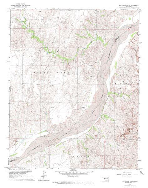 Antelope Hills Topographic Map Ok Usgs Topo Quad 35099h8