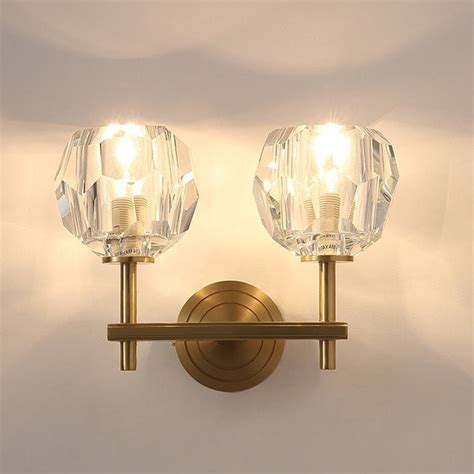 Crystal Solid Brass Sconce Wall Lights Bathroom Lights Vanity Lighting