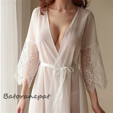 see thru lingerie robe one size fits all sheer mesh lingerie etsy