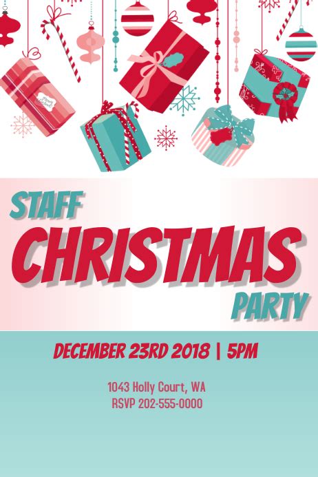 Staff Christmas Party Template Postermywall