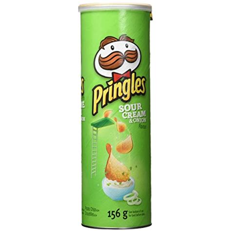 Pringles Sour Cream And Onion Potato Chips 156g55 Oz Imported From