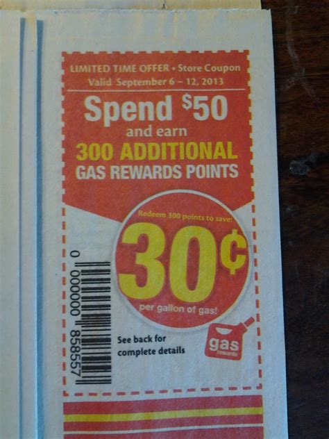 Giant 300 Gas Points Coupon September 6 To 12 2013 Loudoun County