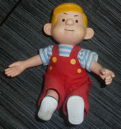 Vintage 1987 Dennis The Menace Rubber Doll Original Outfit Presents