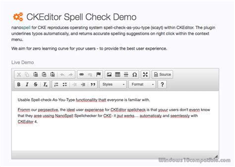 Ckeditor Spell Check Demo C5e8553 Free Download