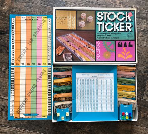 Stock Ticker Board Game 1970 Stock Ticker Games Board Games