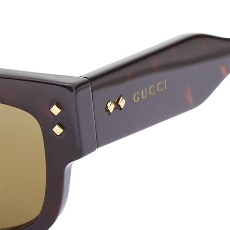 gucci eyewear gg1218s sunglasses havana and green end