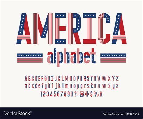 America Font Royalty Free Vector Image Vectorstock