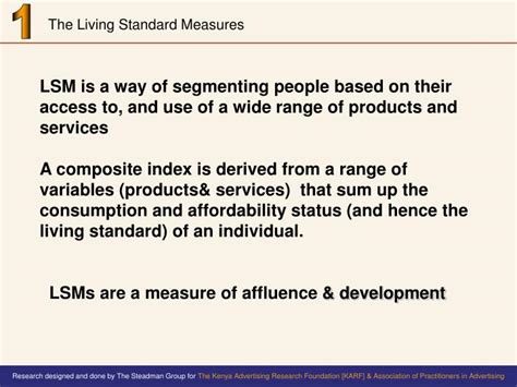 PPT The Living Standard Measures PowerPoint Presentation Free Download ID