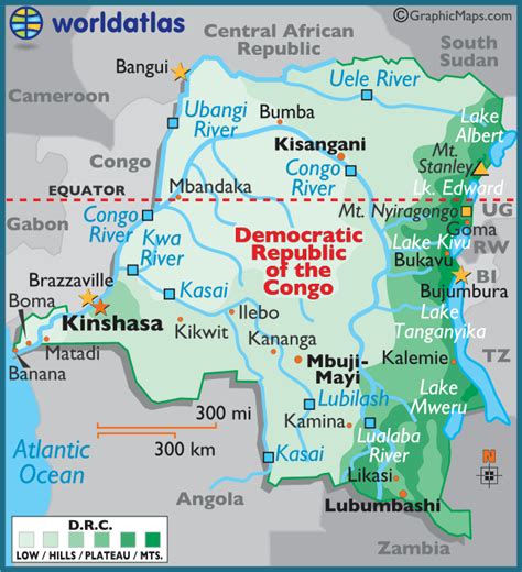 Congo Democratic Republic Map Travelsfinderscom