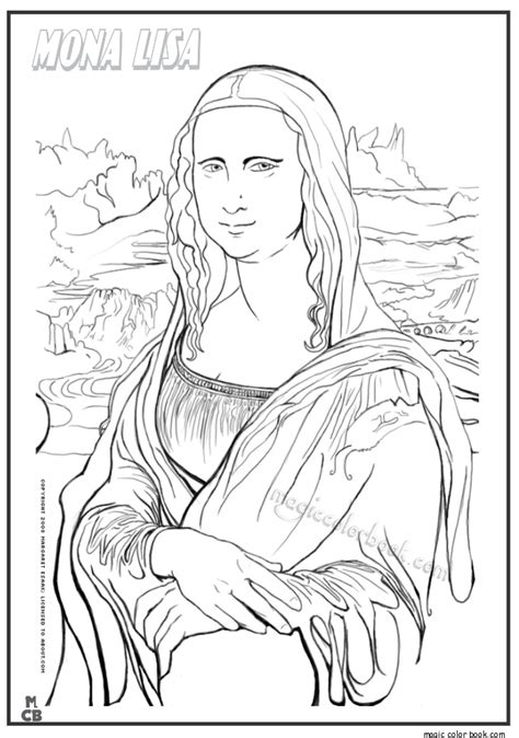 Mona Lisa Coloring Page At GetColorings Free Printable Colorings The Best Porn Website