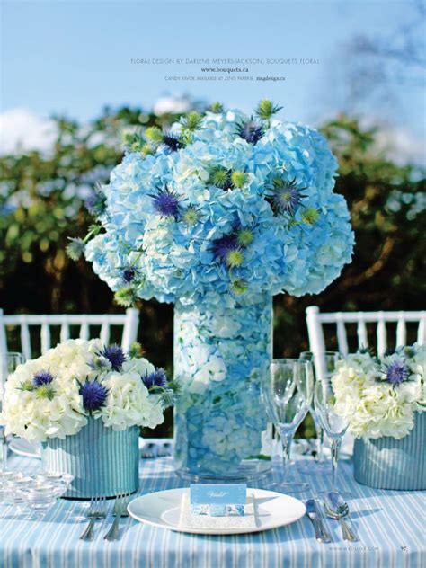 Blue Reception Wedding Flowers Wedding Decor Wedding