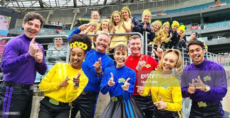 The Wiggles Pose With The Crowd As They Prepare To Perform Before