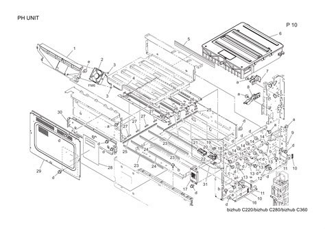 Parts catalog page service manual parts code. Konica-Minolta bizhub C220 C280 C360 Parts Manual