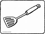 Spatula Colouring Coloring Kiddicolour Template Drawing Receiver Mail sketch template