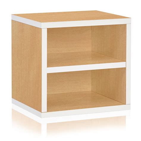 Way Basics Eco Stackable Connect Storage Cube With Shelf Multiple