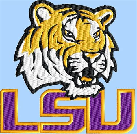 Louisiana State University Lsu 2 Logos Machine Embroidery Design