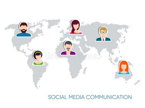 Vector Social Media Communication Stock Vector Illustration Of Friend