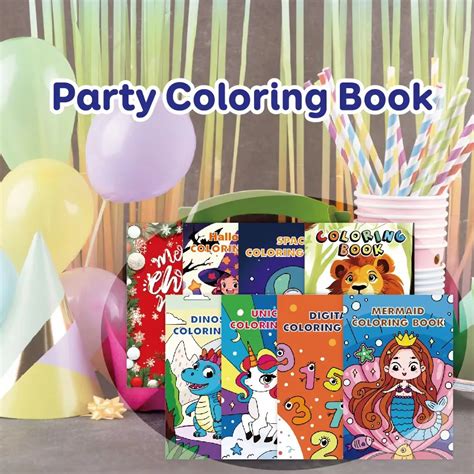 Assorted Mini Coloring Books For Kids Party Bulk Pack Of 8 Small Color