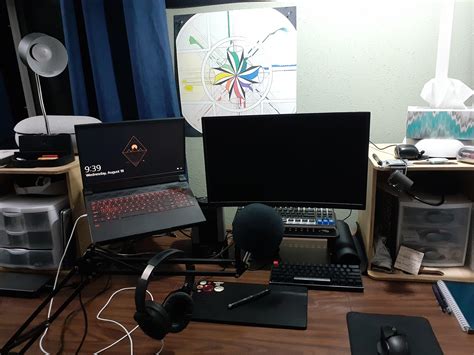 My Osu Streaming Setup With Some Art By Me On The Wall Laptop Gamers