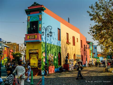 Caminito Street In The Barrio Of La Boca Buenos Aires Argentina Old