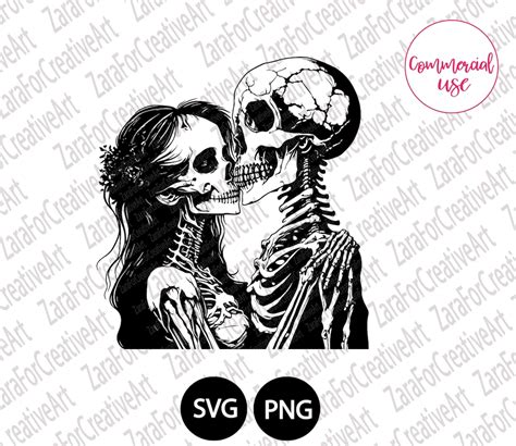 Couple Skeleton Svg Skull Couple Skeleton Lover Soulmate Forever