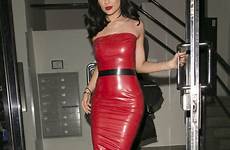 latex kylie jenner dress red thefappening