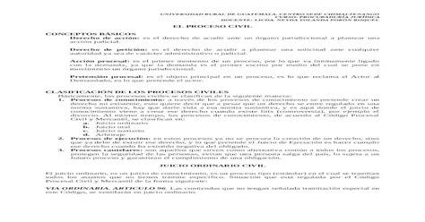 Juicio Ordinario Civil Doc Document