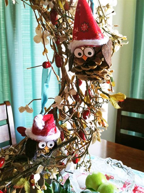My Cotton Creations Kids Craft Owl Pinecone Ornament