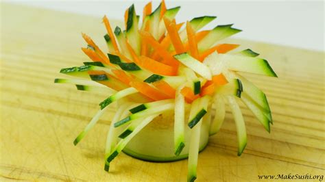 Pinwheel Vegetable Garnish Recipe Make Sushi How To Make Sushi